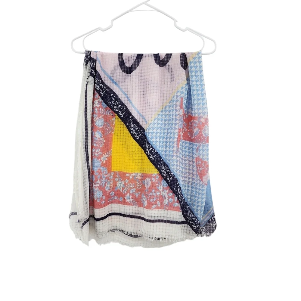 Vismaya Women's Multicolor Mixed Patchwork Lightweight Scarf